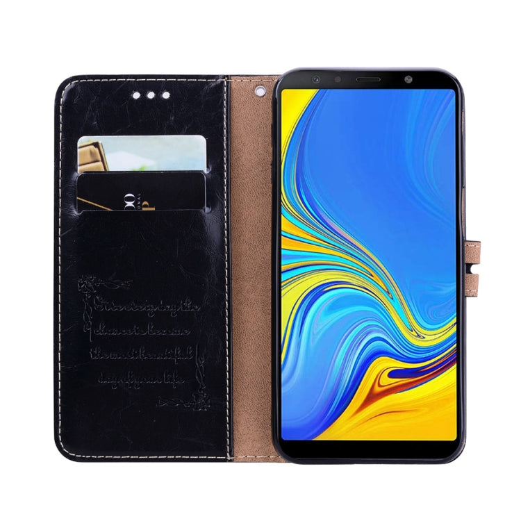 Custodia portafoglio in pelle per Galaxy J6+ con supporto