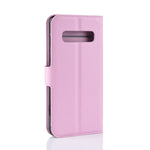 Custodia in pelle con chiusura orizzontale con texture Litchi per Galaxy S10, con portafoglio, supporto e slot per carte, For Galaxy S10, Galaxy S10