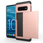 Custodia antiurto con slot carte per Samsung Galaxy S10+