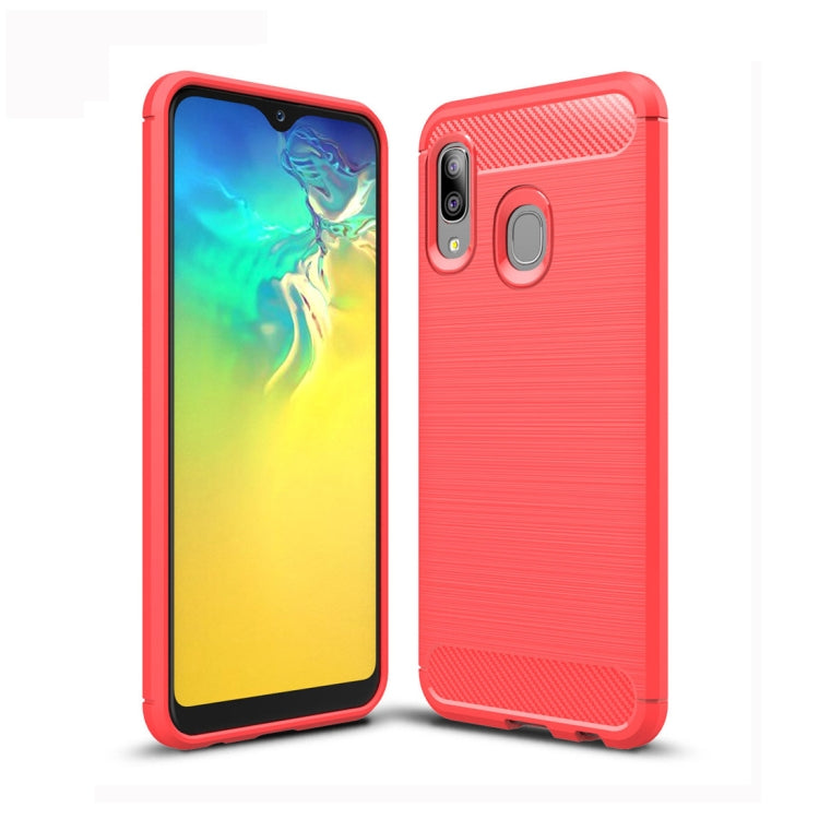 Custodia TPU fibra di carbonio per Samsung Galaxy A20e