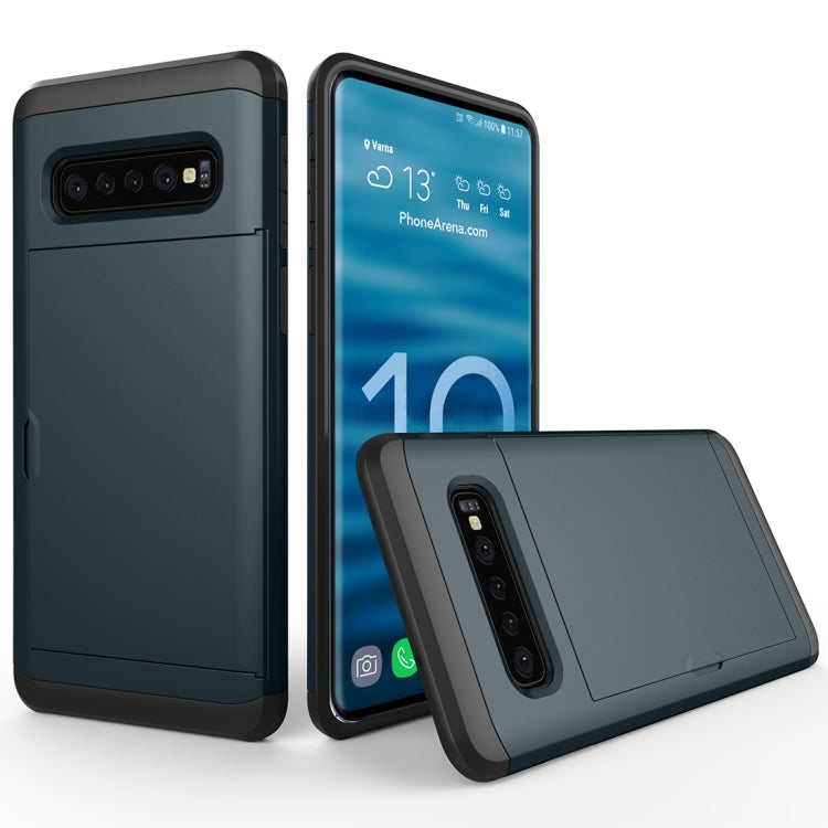 Custodia protettiva TPU con slot carte per Galaxy S10