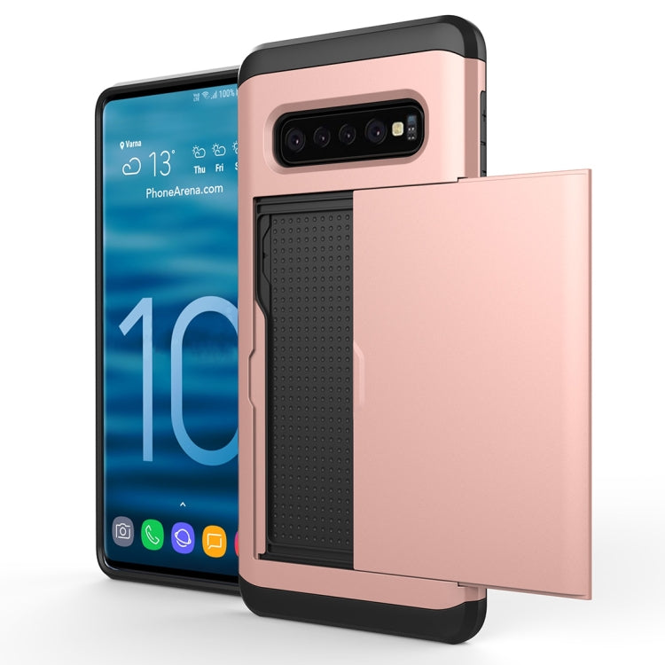 Custodia protettiva TPU con slot carte per Galaxy S10