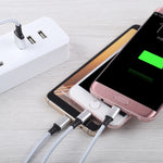 Cavo ricarica 3 in 1 in nylon 1,2m per smartphone