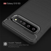 Custodia TPU effetto fibra di carbonio per Samsung Galaxy S10 5G