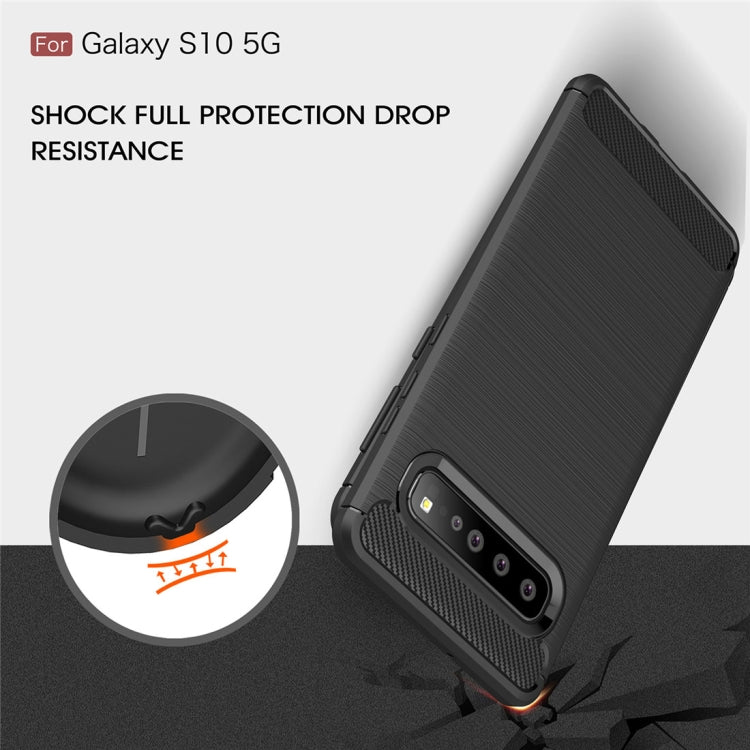 Custodia TPU effetto fibra di carbonio per Samsung Galaxy S10 5G