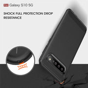 Custodia TPU effetto fibra di carbonio per Samsung Galaxy S10 5G