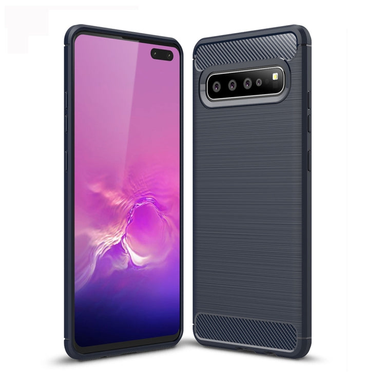 Custodia TPU effetto fibra di carbonio per Samsung Galaxy S10 5G