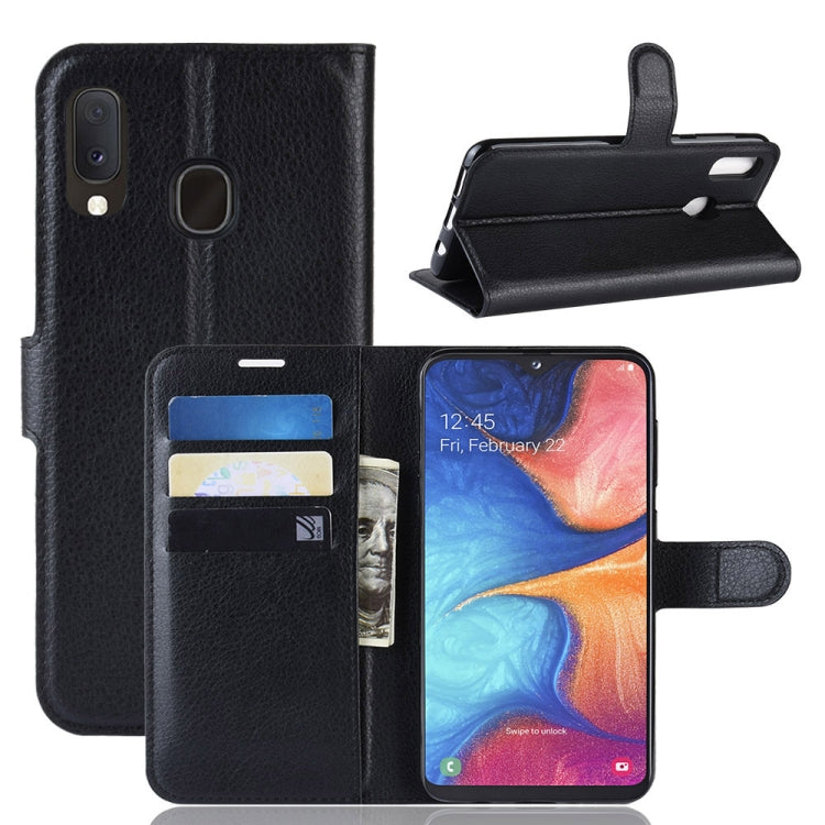Custodia portafoglio in pelle per Galaxy A20e con slot carte