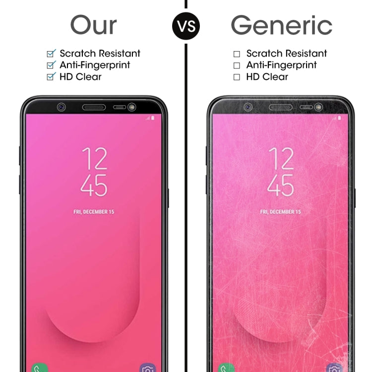 Pellicola in vetro temperato per Galaxy J8 2018 0,26 mm 50 pezzi