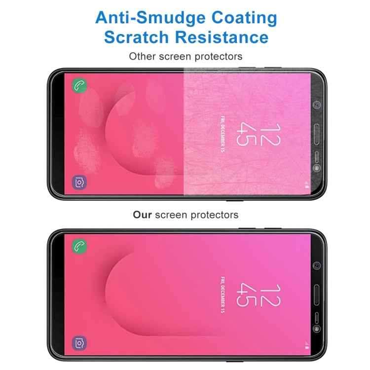 Pellicola in vetro temperato per Galaxy J8 2018 0,26 mm 50 pezzi