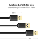 Ugreen Cavo di prolunga per trasmissione super veloce USB 3.0 da maschio a femmina da 1,5 m, Length: 1.5m