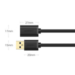 Ugreen Cavo di prolunga per trasmissione super veloce USB 3.0 da maschio a femmina da 1,5 m, Length: 1.5m