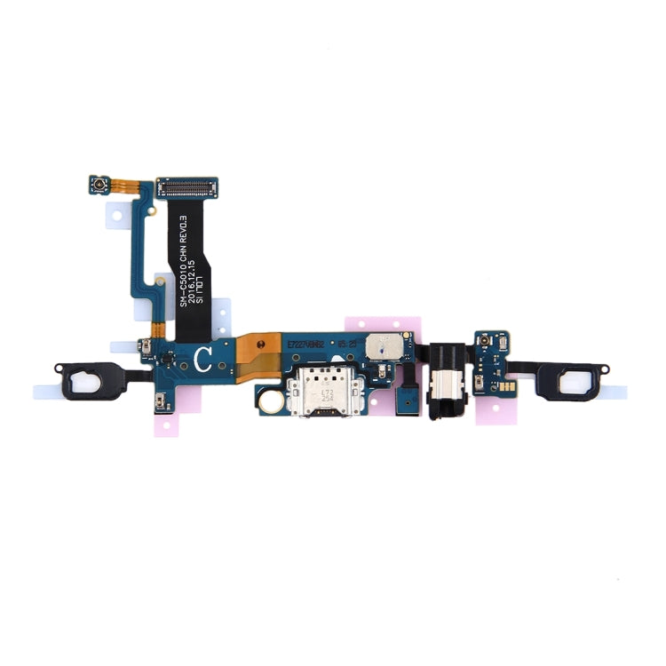 For Galaxy C5 Pro / C5010 Charging Port + Home Button + Earphone Jack Flex Cable, Galaxy C5 Pro