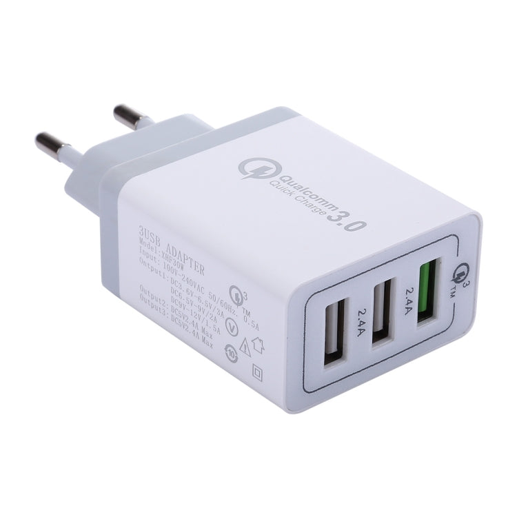 Caricatore da muro USB 3 porte 30W ricarica rapida