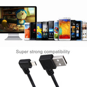 Cavo di ricarica dati con angolo maschio USB 2.0 da sinistra a sinistra da 20 cm, The plug is on the same side