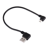 Cavo dati USB 2.0 Micro USB gomito destro 20 cm