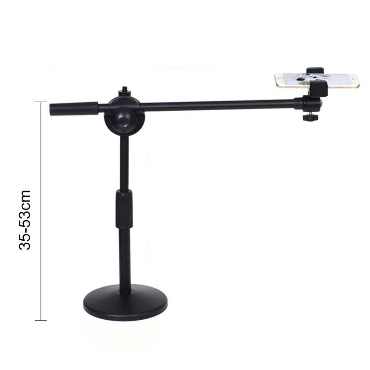 Live Broadcast Adjustable 360 ​​Degree Rotation Photography Mobile Phone Aerial Bracket with Top View, KS-02