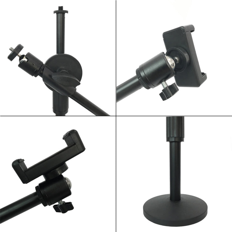 Live Broadcast Adjustable 360 ​​Degree Rotation Photography Mobile Phone Aerial Bracket with Top View, KS-02