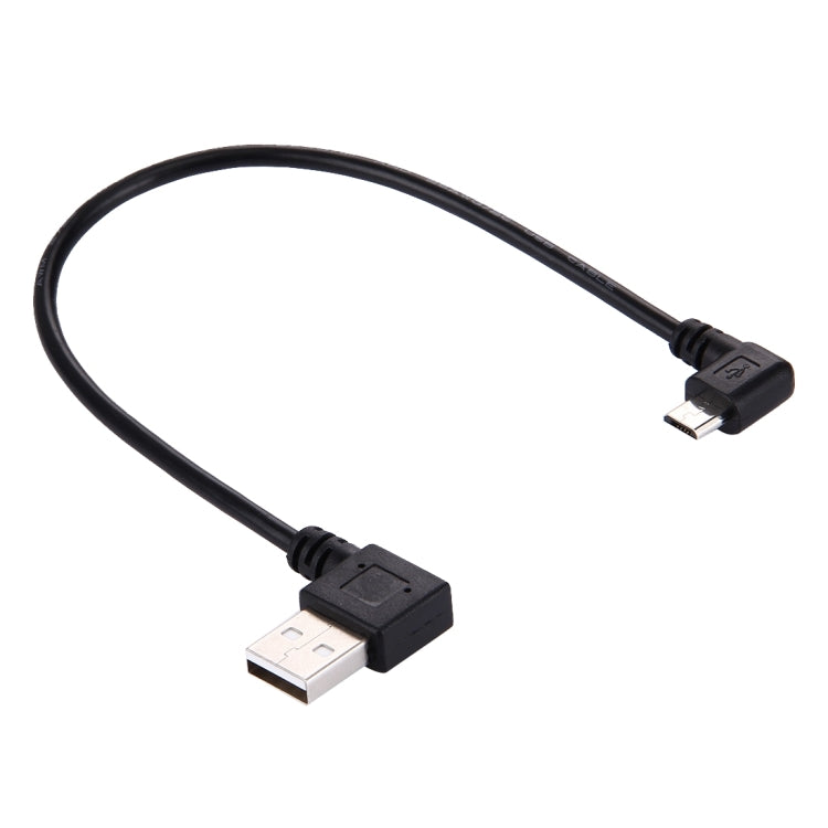 Cavo dati USB 2.0 da gomito a sinistra a gomito micro USB da 20 cm, Left to Right
