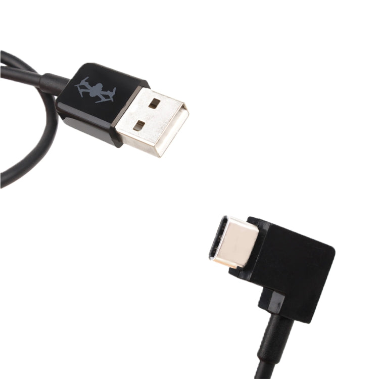 Cavo connettore dati da USB a USB-C / Type-C da 30 cm ad angolo retto per DJI SPARK / MAVIC PRO / Phantom 3 e 4 / Inspire 1 e 2, USB to USB-C / Type-C