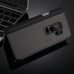 Custodia in pelle con supporto per Samsung Galaxy S9+