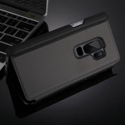 Custodia in pelle con supporto per Samsung Galaxy S9+