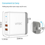 Caricabatterie doppio USB QC3.0 36W presa americana
