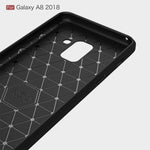 Custodia posteriore TPU fibra di carbonio per Galaxy A8 2018
