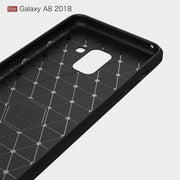 Custodia posteriore TPU fibra di carbonio per Galaxy A8 2018