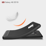 Custodia posteriore TPU fibra di carbonio per Galaxy A8 2018