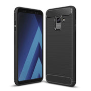 Custodia posteriore TPU fibra di carbonio per Galaxy A8 2018