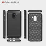 Custodia posteriore TPU fibra di carbonio per Galaxy A8 2018