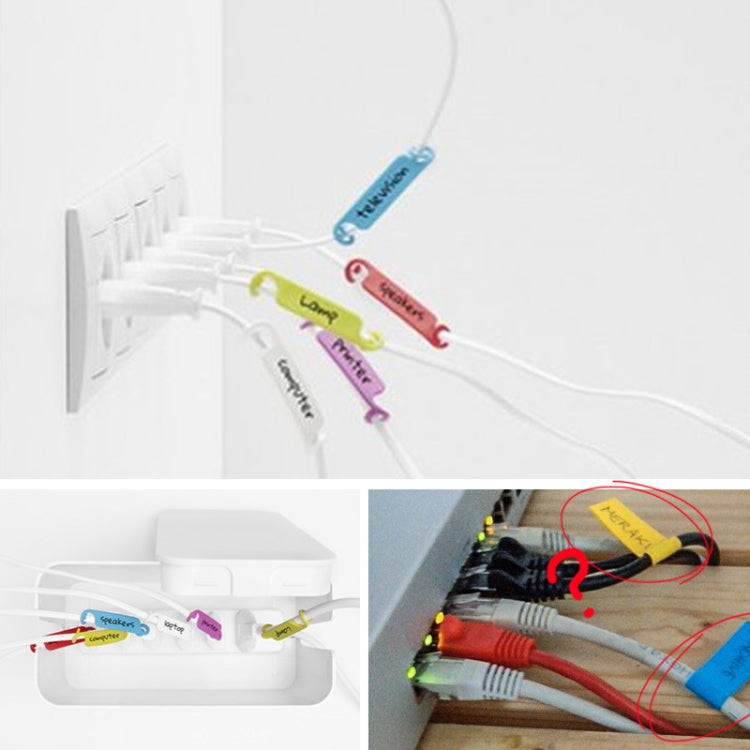 Scheda etichetta per la disposizione della linea elettrica del cavo scrivibile creativo da 10 pezzi