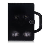 Custodia portafoglio in pelle con motivo gatto per Galaxy Tab A 8