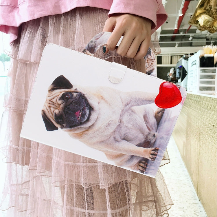 Custodia in pelle con chiusura orizzontale con motivo cane per Galaxy Tab A 8 (2019) / P200 / P205, con supporto, slot per carte e portafoglio, For Galaxy Tab A 8 (2019) / P200 / P205