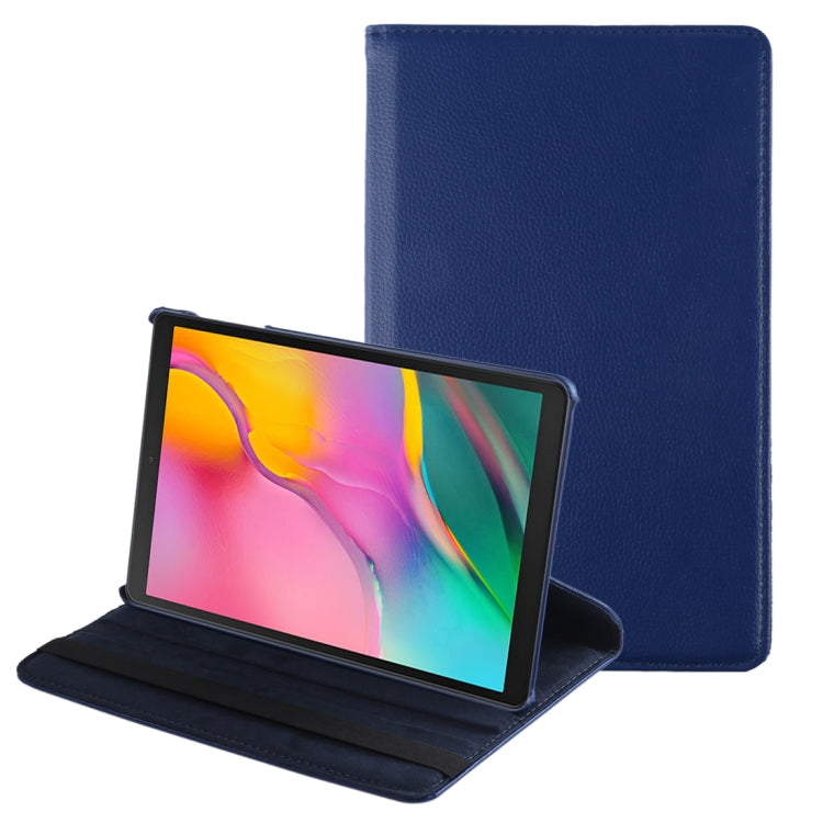 Custodia in pelle con rotazione orizzontale con trama litchi e rotazione di 360 gradi per Galaxy Tab A 10.1 (2019) T510 / T515, con supporto, For Galaxy Tab A 10.1 (2019) T510 / T515