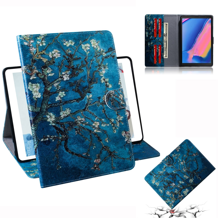 Custodia portafoglio in pelle con motivo fiore per Galaxy Tab A 8