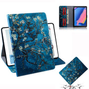 Custodia portafoglio in pelle con motivo fiore per Galaxy Tab A 8