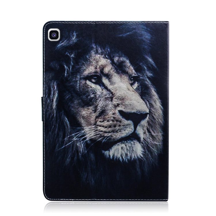 Custodia in pelle con motivo leone per Galaxy Tab A 8 (2019)