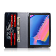 Custodia in pelle con motivo leone per Galaxy Tab A 8 (2019)