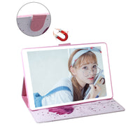 Custodia portafoglio in pelle con motivo orchidee per Galaxy Tab