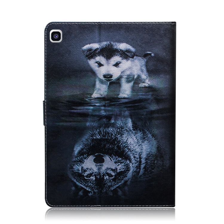 Custodia in pelle con motivo lupo per Galaxy Tab A 8 (2019)