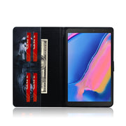 Custodia in pelle con motivo lupo e cane per Galaxy Tab A 8 (2019