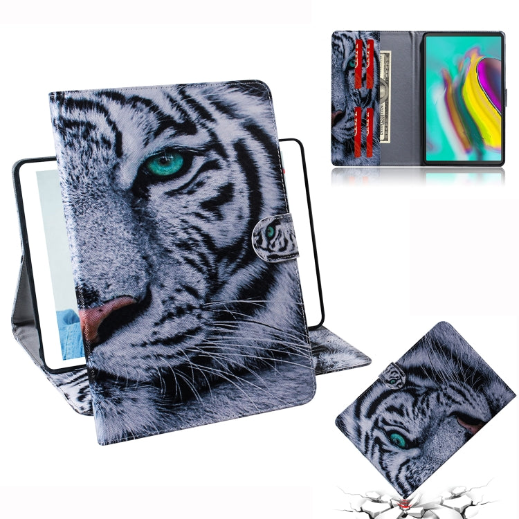 Custodia in pelle con motivo tigre per Galaxy Tab S5E