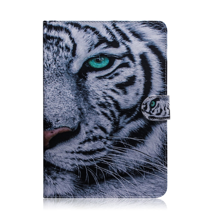 Custodia in pelle con chiusura orizzontale con motivo tigre per Galaxy Tab S5E T720 / T725, con supporto, slot per carte e portafoglio, For Galaxy Tab S5E