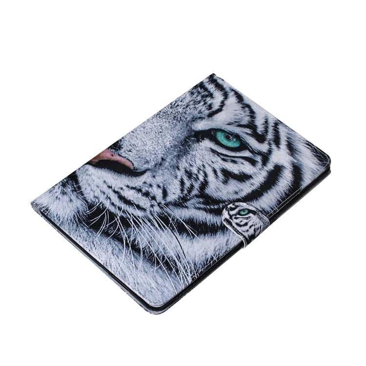 Custodia in pelle con chiusura orizzontale con motivo tigre per Galaxy Tab S5E T720 / T725, con supporto, slot per carte e portafoglio, For Galaxy Tab S5E