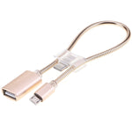 Cavo ricarica dati OTG micro USB a USB-C 24 cm 2A