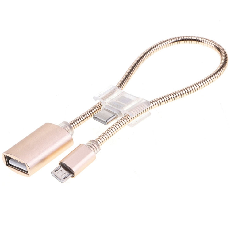Cavo ricarica dati OTG micro USB a USB-C 24 cm 2A