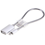 Cavo ricarica dati OTG micro USB a USB-C 24 cm 2A
