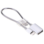 Cavo ricarica dati OTG micro USB a USB-C 24 cm 2A